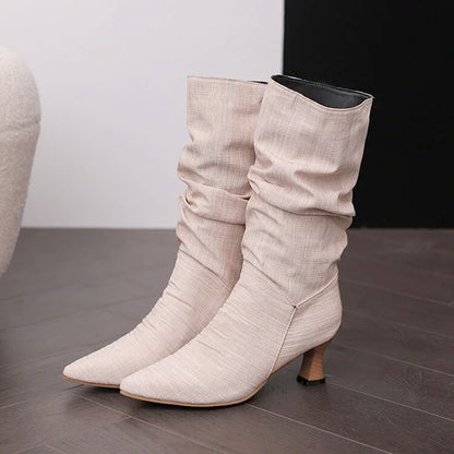 | Mid-Calf Heel Boots