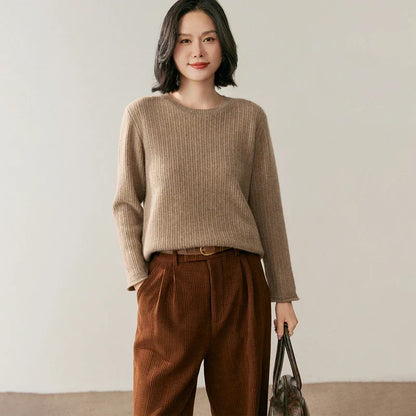 | Ribbed Cashmere Crewneck