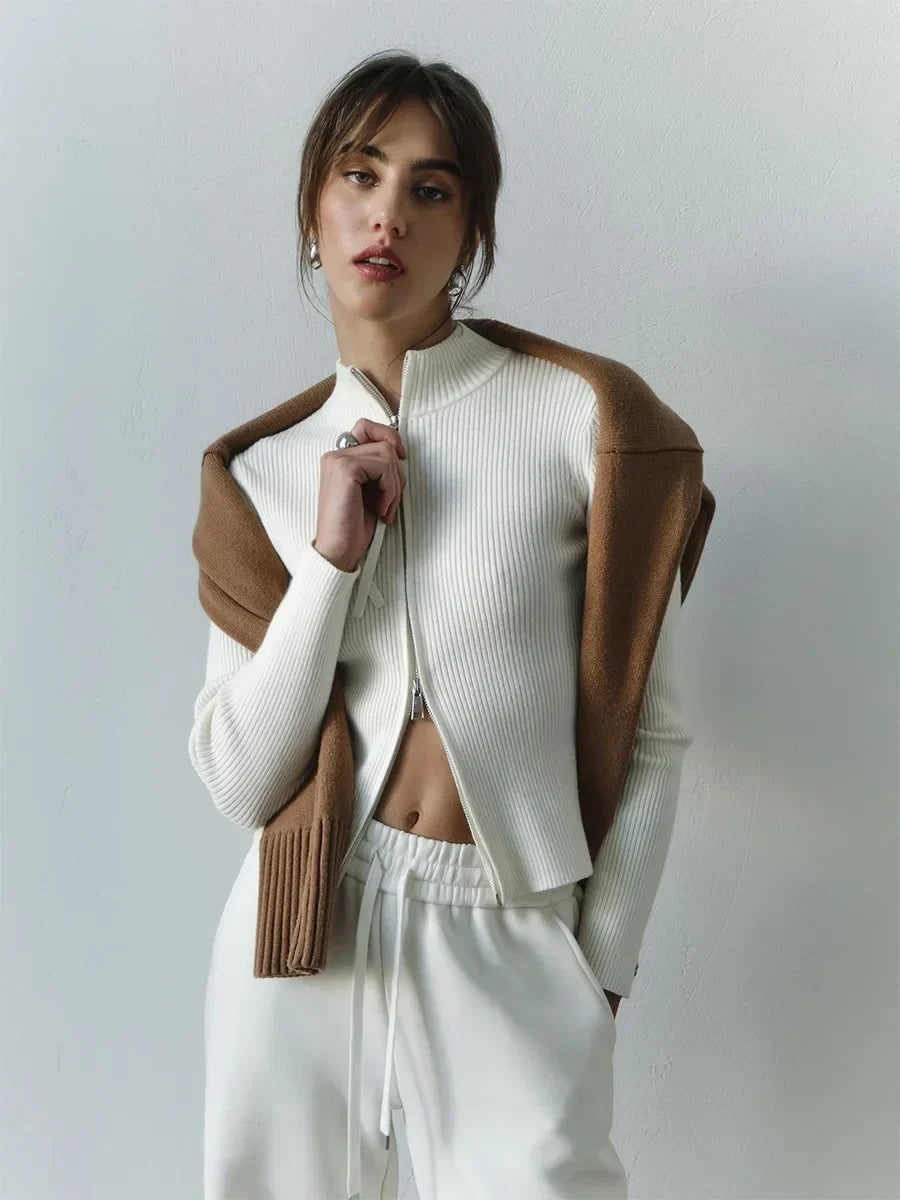 | Cotton Double-Zip Knit