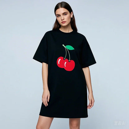 3D Print Cotton Loose Fit T-shirt