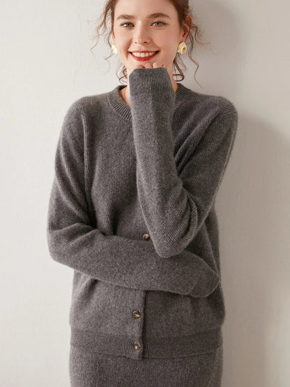 | Cashmere Button Cardigan