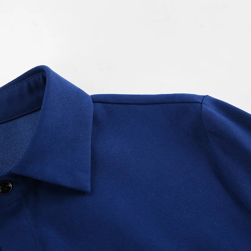 Solid Color Casual Outerwear Women Single Breasted Long Sleeve Pocket Shirt Jackets Spring Autumn Vintage Fashion Simple Jacket