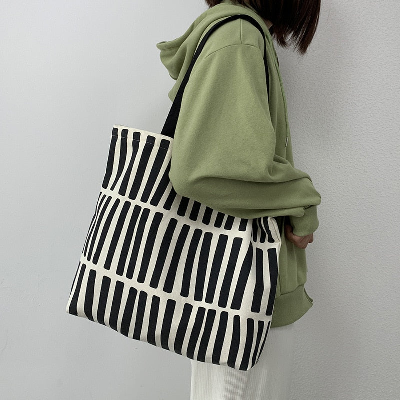 Black and White Canvas Totes
