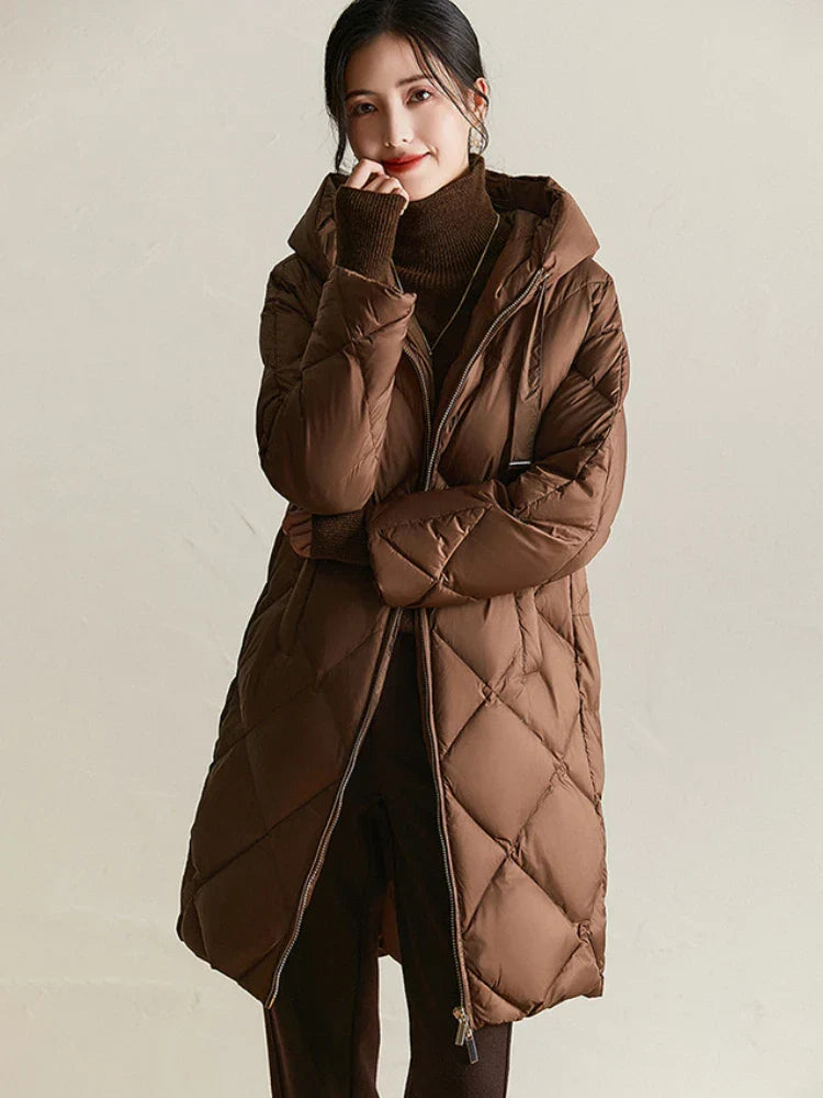 | Quilted Hooded Down Coat