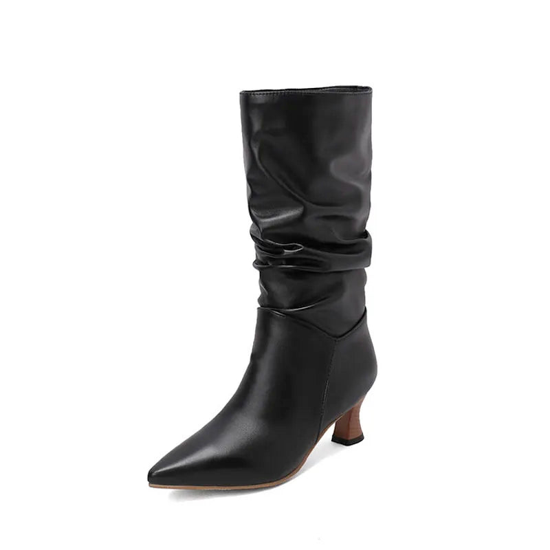 | Mid-Calf Heel Boots