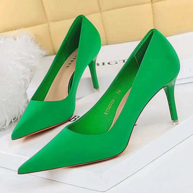 Purple High Heels Stiletto Luxury Party Shoes for Fashionable Women