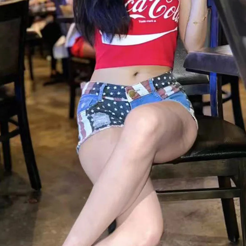 Classic Red Vintage Denim Short