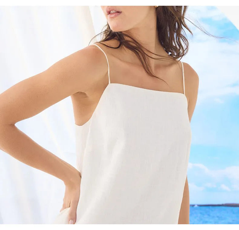 | Linen Slip Mini Dress