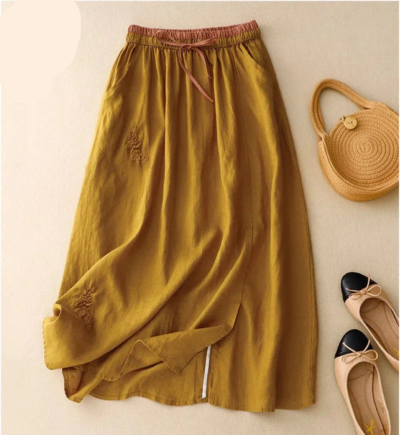 | 100% Linen Skirt