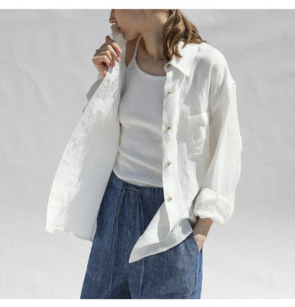 | Oversized Linen Blouse