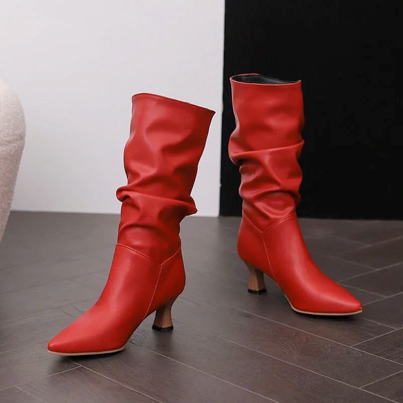 | Mid-Calf Heel Boots
