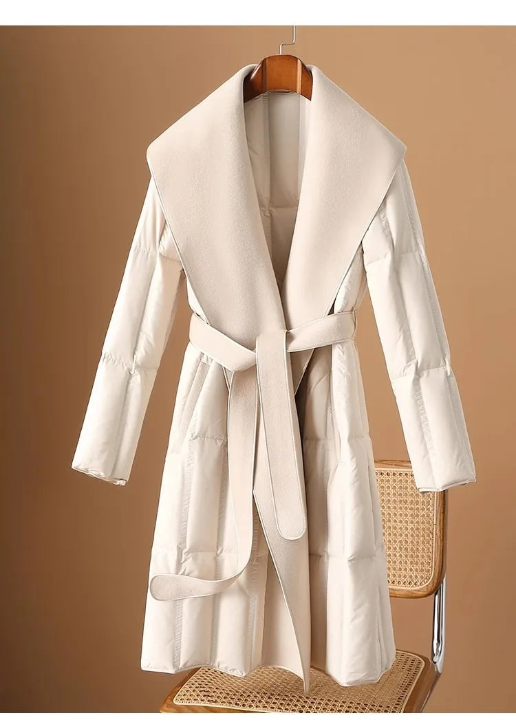 | Wool-Collar Down Coat