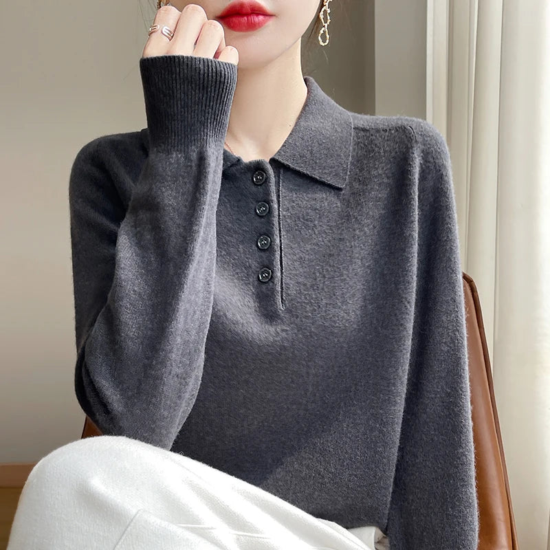 | Wool Polo Sweater