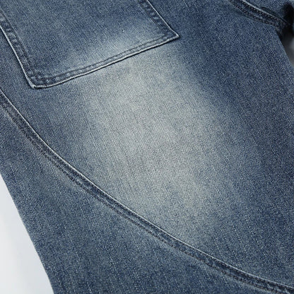 Y2K Low Waisted Washed Flare Jeans Korean Streetwear Blue Slim Fit Denim Pants Fashion Lady Casual Boot Cut Trousers