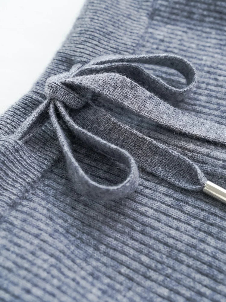 | Wool Knitted Wide Leg Pants