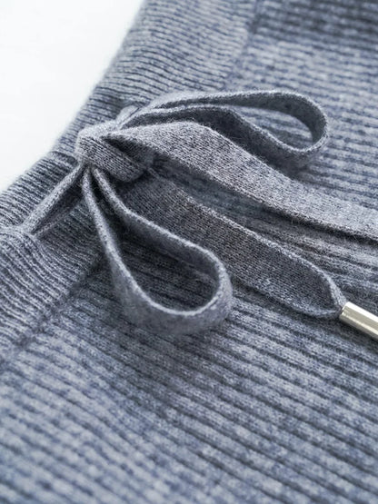 | Wool Knitted Wide Leg Pants