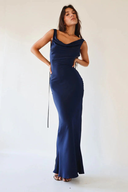 Satin Lace Spaghetti Strap Bodycon Dress
