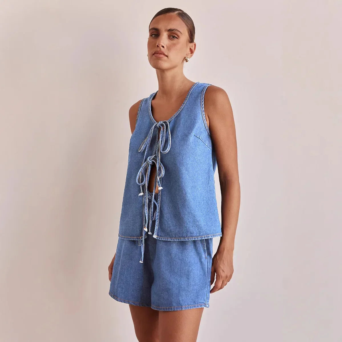 | Denim Tie Set