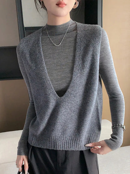 | Deep-V Wool Vest