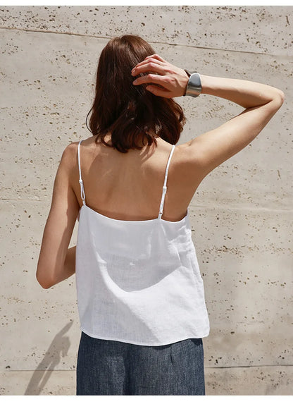| Linen V-Neck Camisole Top