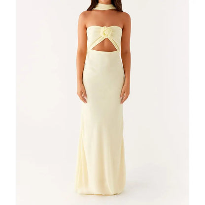 3D Flower Off Shoulder Mermaid Vacation Dress
