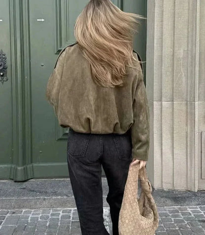 MARA | ELEGANT SUEDE LOOSE JACKET