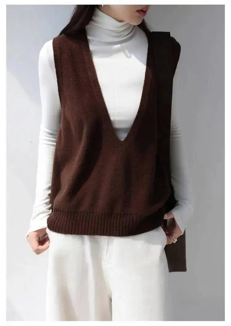 | Deep-V Wool Vest