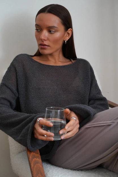 | Relaxed Crewneck Sweater