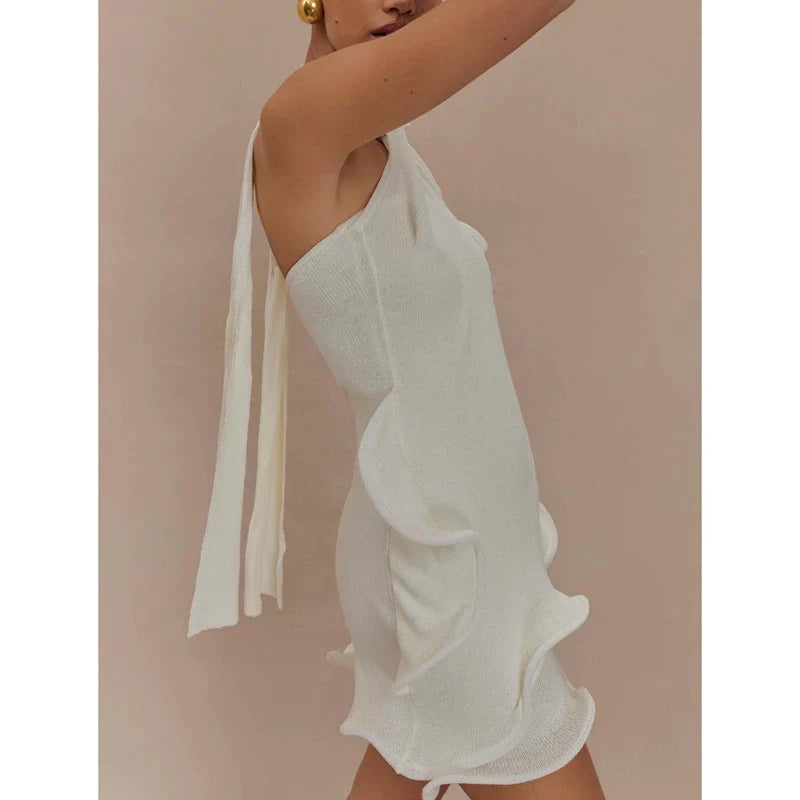 Lace Halter Neck Sleeveles Bodycon Dress