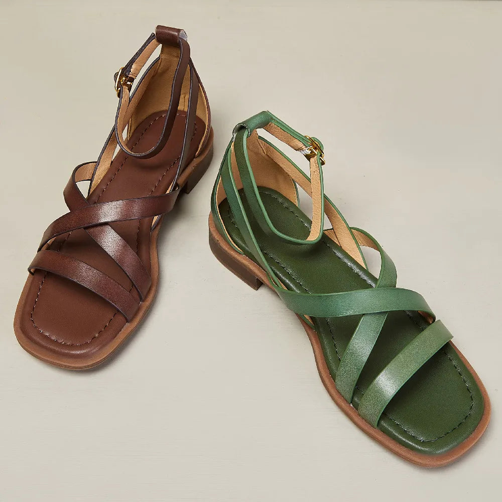 | Crosswalk Orthopedic Leather Sandals