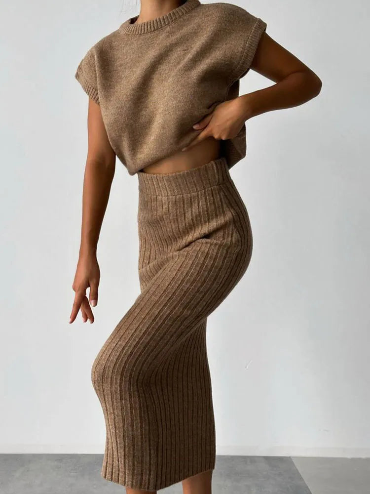 | Rib Sleeveless Set
