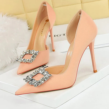Luxury Rhinestone Design Women Pumps High Heels 10.5 Cm