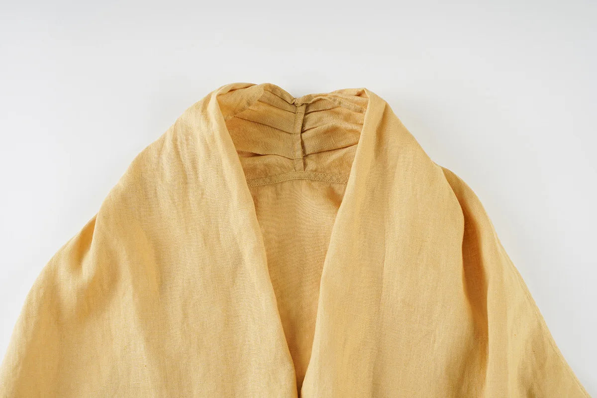 | Drape Linen Vest