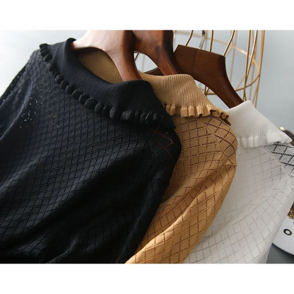 | Knit Top in Diamond Pattern