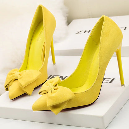 Suede Stiletto Heels for Women - Fashionable Office Shoes