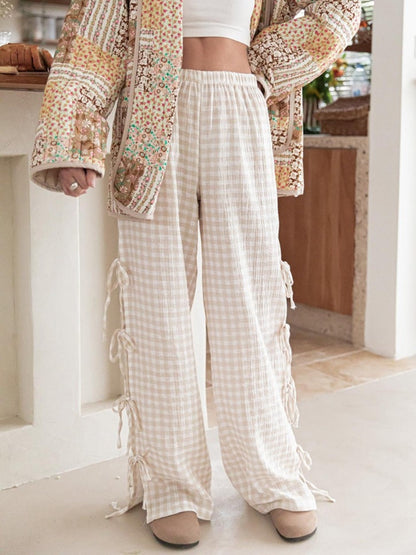 | Checkered Cotton Trousers
