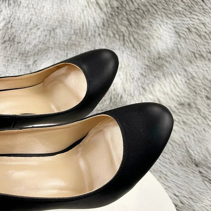 Black Matte Women Sexy Cute Round Toe High Heels - 10cm or 12cm