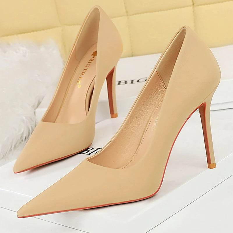 Green High Heels Women Shoes Fashion Pumps Sexy Party Stilettos Heels