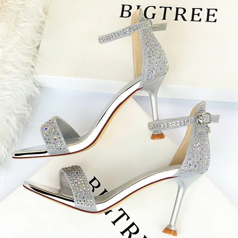 Sparkle Sequins Stiletto Heels Women Pumps - 10 cm Sexy High Heels