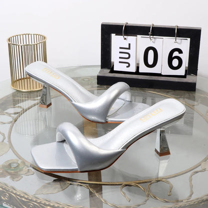 Women's open-toed sandals with 7CM thin heels