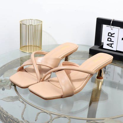 Summer High-end Fashion Hollow Heel Sandals - 5CM