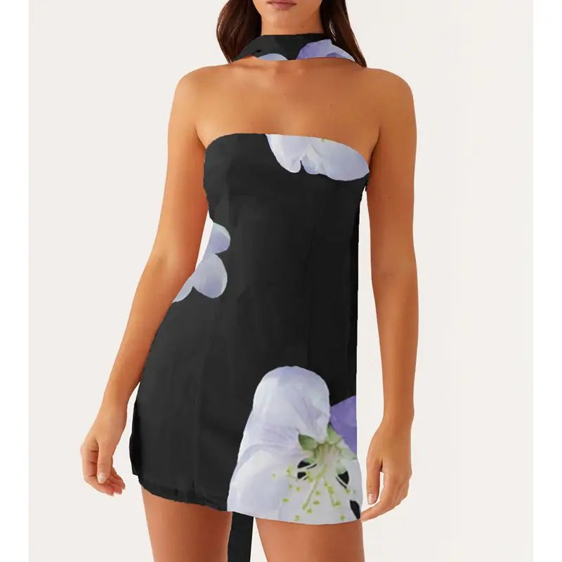 Floral Strapless Bodycon Vacation Dress