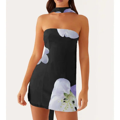 Floral Strapless Bodycon Vacation Dress