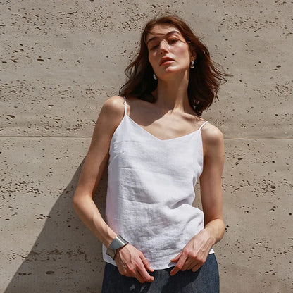 | Linen V-Neck Camisole Top