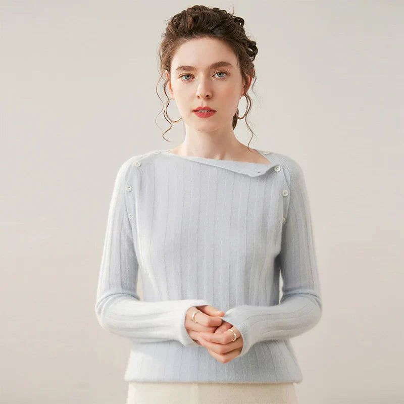 | Buttoned Cashmere Sweater