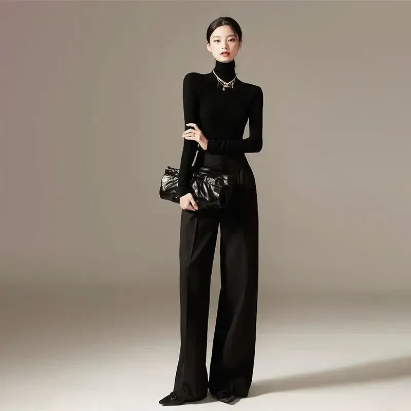 | Wide Leg Draped Pants