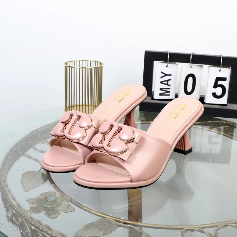 Women's summer sandals with thin high heels