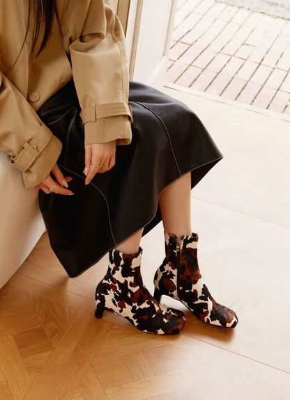 | Calf Hair Ankle Boots