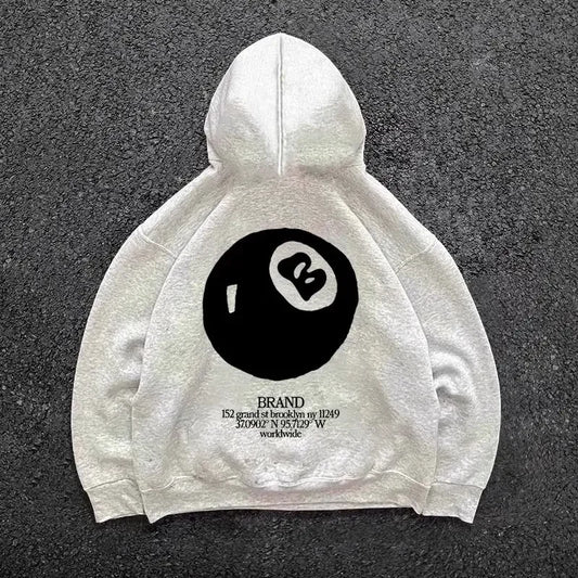 Graphic Print Oversized Hoodie