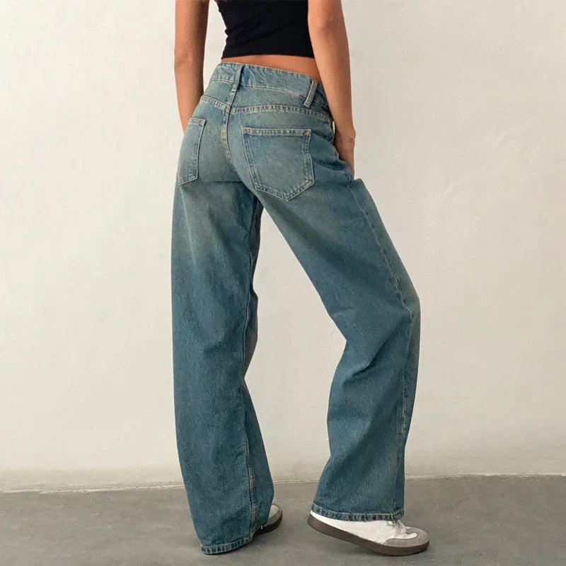 | Low-Waist Denim Pants